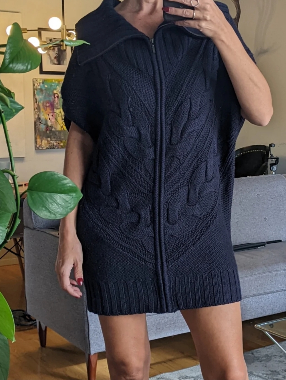 Tiger of sweden zipup sweater (retail $189) medium Wool Blend Navy